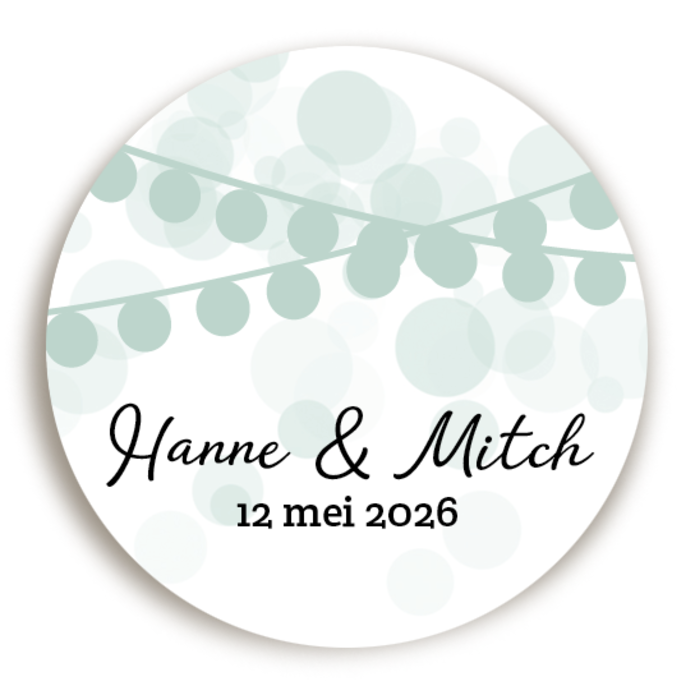 Sluitsticker Festival Lampjes Wit