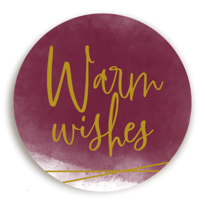 Sticker KERST Bordeaux Goud 3