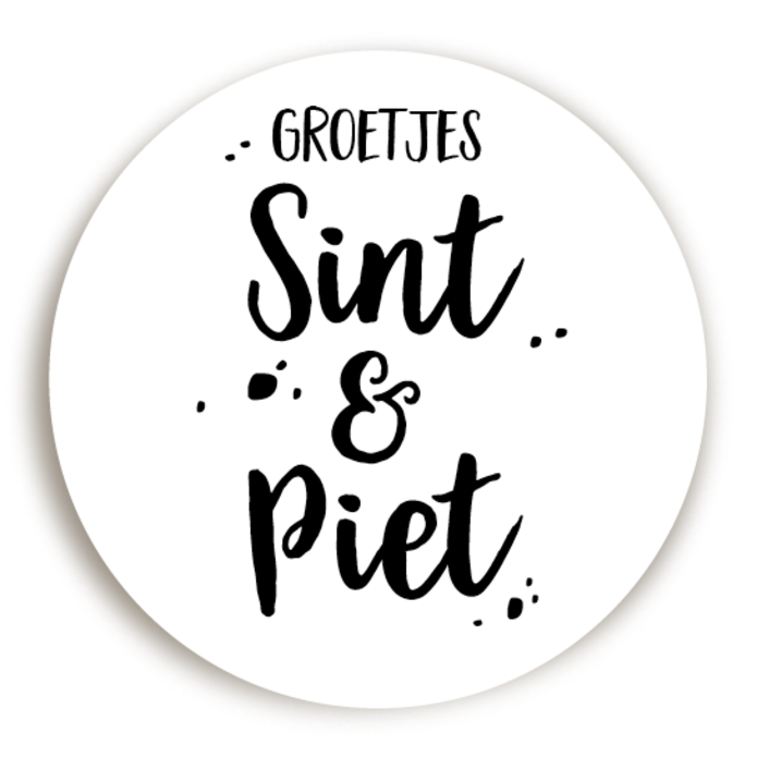 Sticker Groetjes Sint en Piet 2