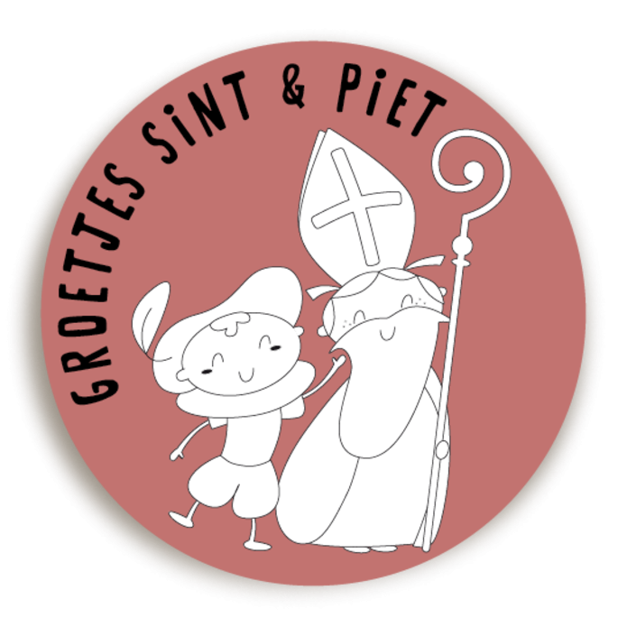 Sticker Groetjes Sint en Piet 4