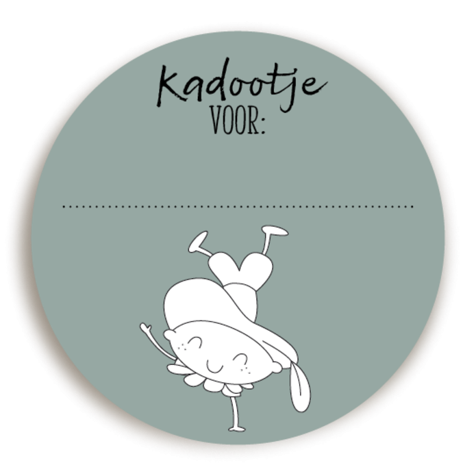 Sticker Sinterklaas kado pietje 3