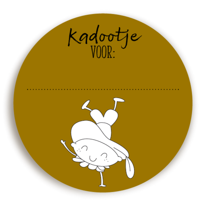 Sticker Sinterklaas kado pietje 4