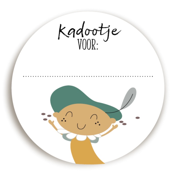 Sticker Sinterklaas kado piet 1