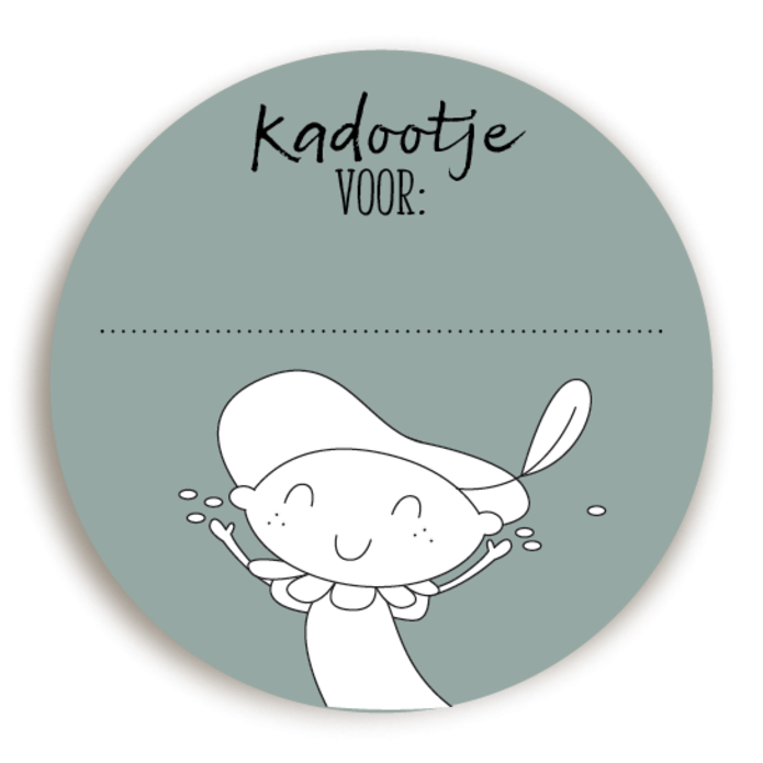 Sticker Sinterklaas kado piet 3