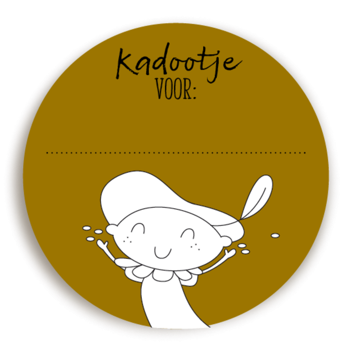 Sticker Sinterklaas kado piet 4