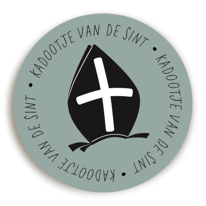 Sticker Sinterklaas Kadootje Sint 1
