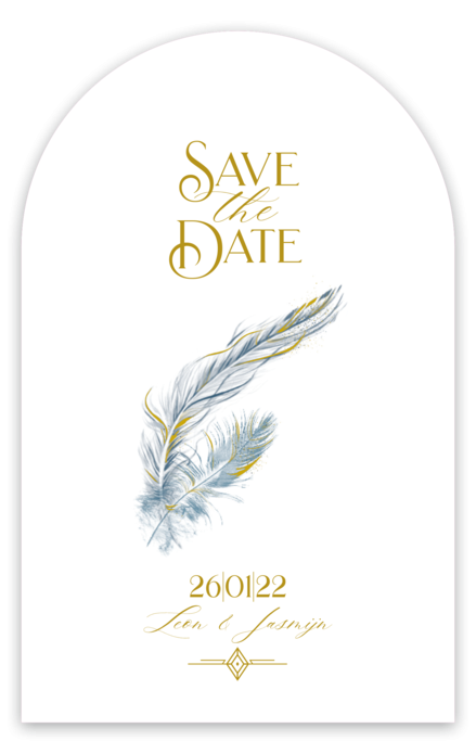VORM Save the date - Modern Twenties met boog