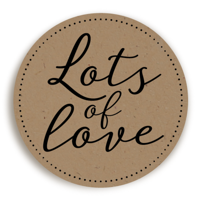 Sticker Bedankje Lots of Love