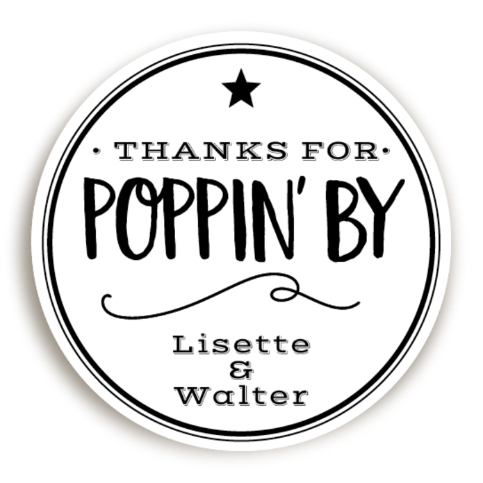 Sticker Thanks for poppin' by 3