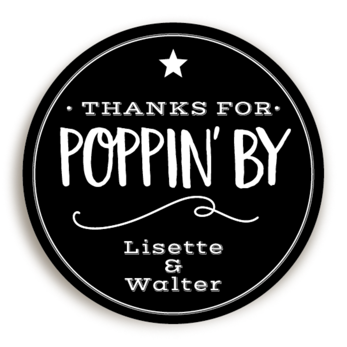 Sticker Thanks for poppin' by 1