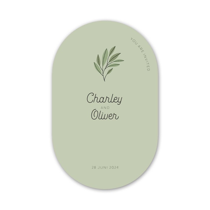 VORM Trouwkaart - Olijf groen