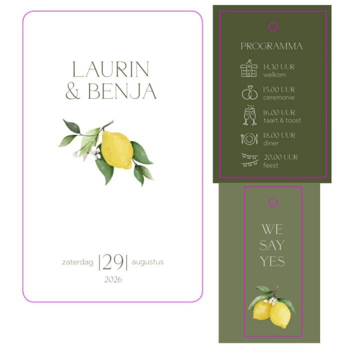 STAPEL Trouwkaart - Citroen