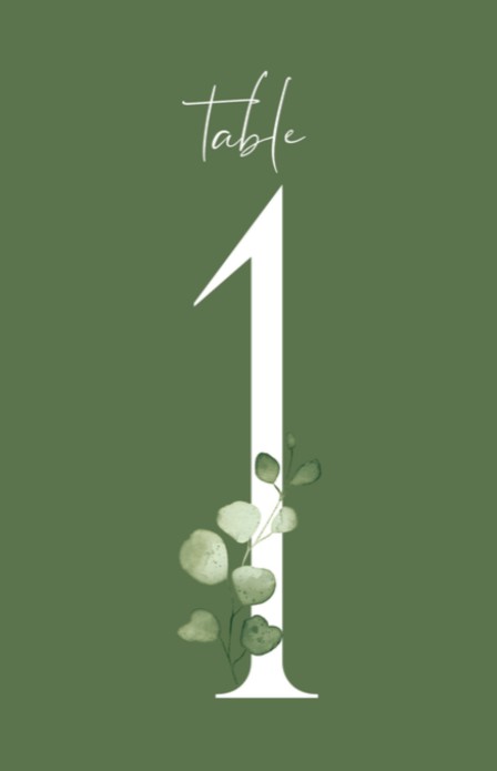 Tafelnummer - Italiaans Chic 1