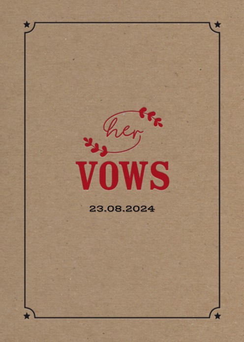 Trouwbelofte omslag - Festival Kraft - Her Vows
