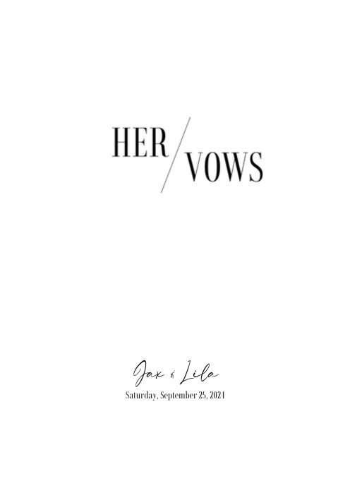 Trouwbelofte omslag - Perfect Palazzo - Her Vows