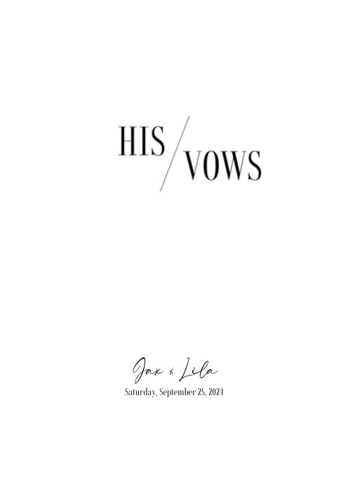 Trouwbelofte omslag - Perfect Palazzo - His Vows