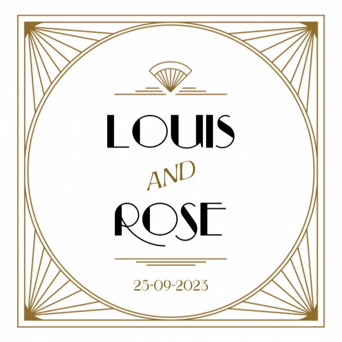 Trouwkaart - Art Deco