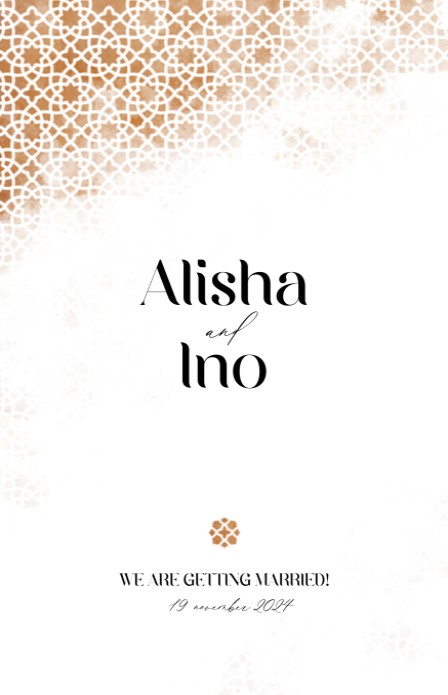 Trouwkaart - Bohemian Morocco Strak