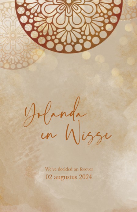 Trouwkaart - Bohemian Sunset 2