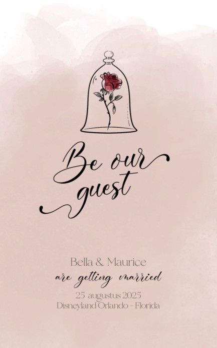 Be our guest trouwkaart voor