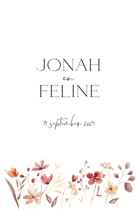 Trouwkaart - Flowers