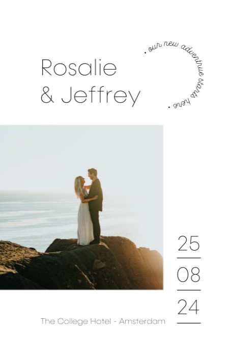 Trouwkaart - Fotokaart New Adventure