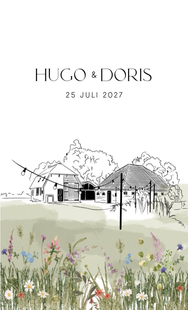 Trouwkaart - Locatie BijHuub Dubbel