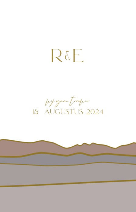 Trouwkaart - Minimalistic landschap