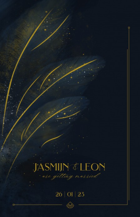 Trouwkaart - Modern Twenties 2