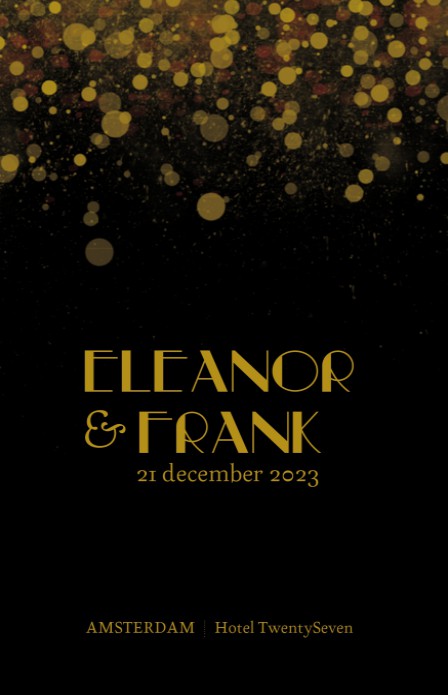 Trouwkaart - Twenties Black