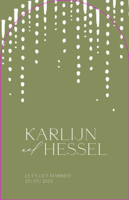 VORM Trouwkaart - Festival Confetti Groen