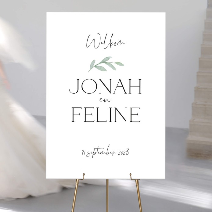 Welkomstbord Groen Takje