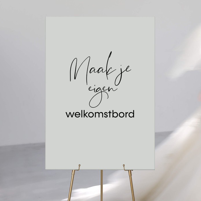 Welkomstbord om zelf te maken